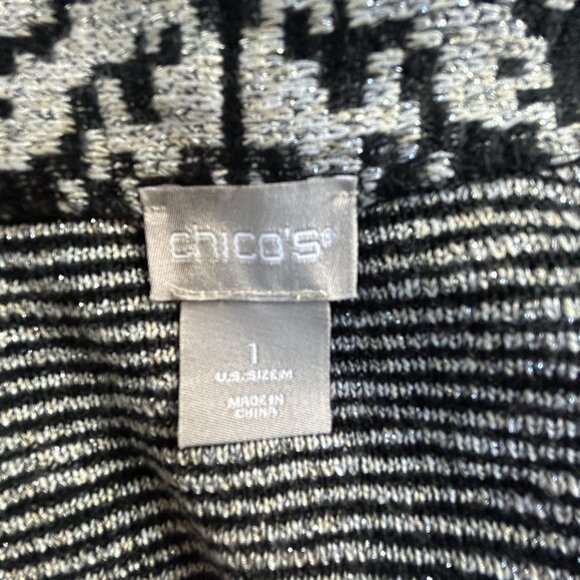 Chico's Womens Ombre-Print Open-Front Duster Cardigan Sweater Size 1, Medium - Picture 3 of 8